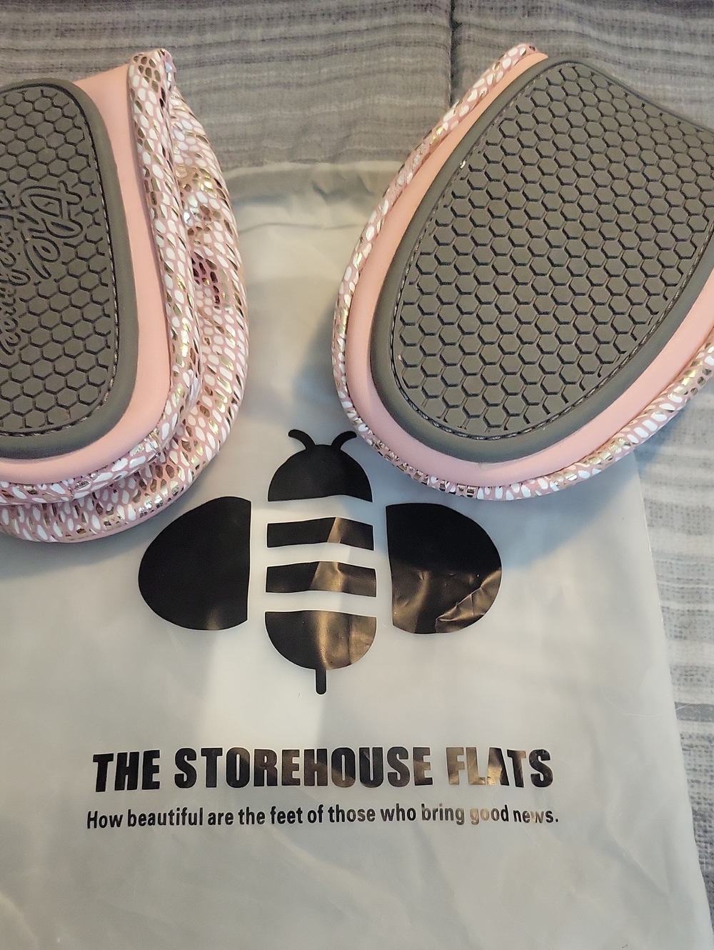 Womens Pink Slip-On Shoes